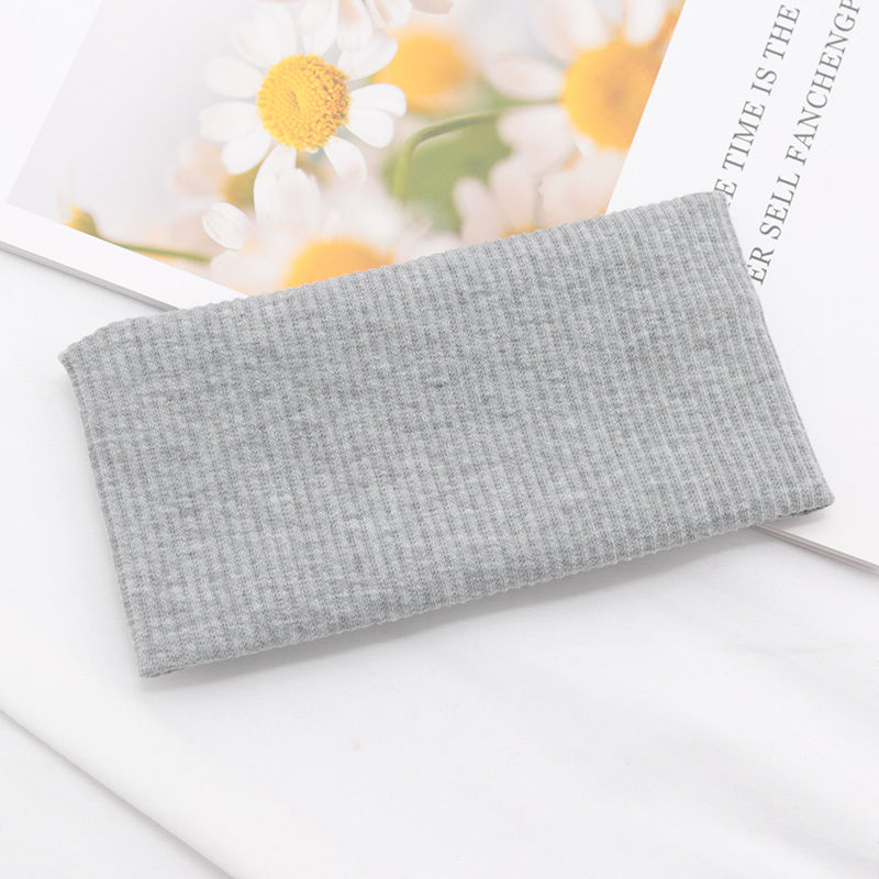 Thumbnail: Women’s Wide Elastic Headband – Solid Cotton Yoga Hair Wrap