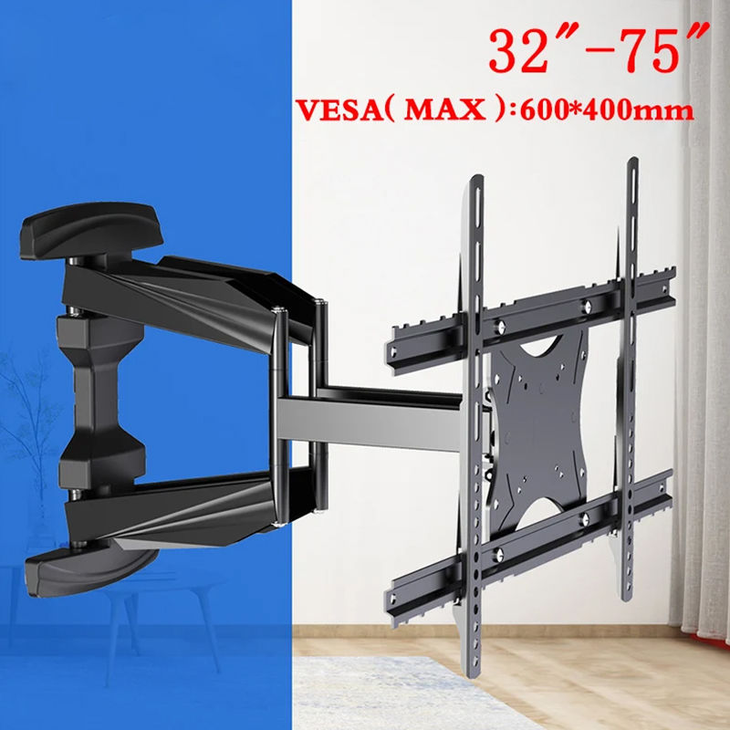 Thumbnail: Full Motion TV Wall Mount for 32-75" Screens – Heavy Duty 50kg Arm