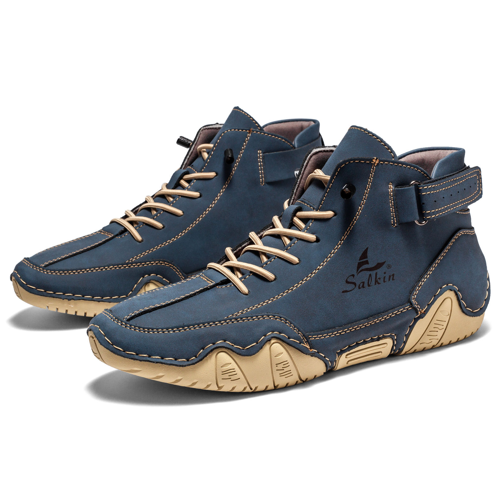 Handmade Leather Outdoor Casual Boots for Men with Sneaker Inspired Design