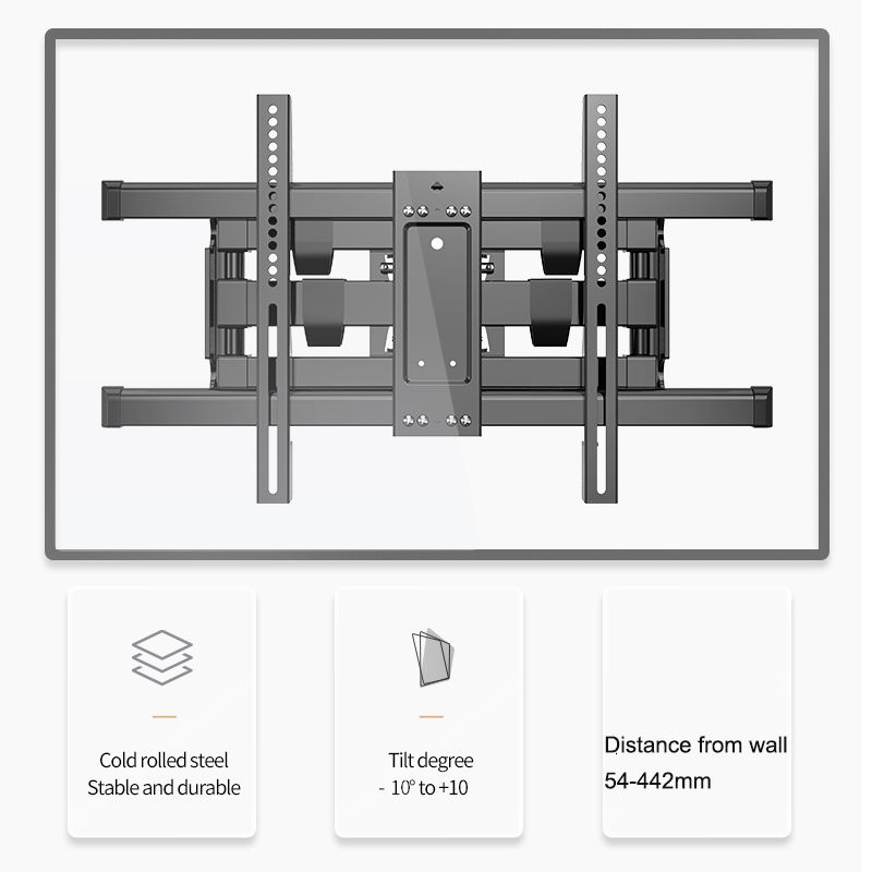 Thumbnail: BEISHI Full Motion TV Wall Mount for 32–80" – Heavy Duty 6-Arm Design