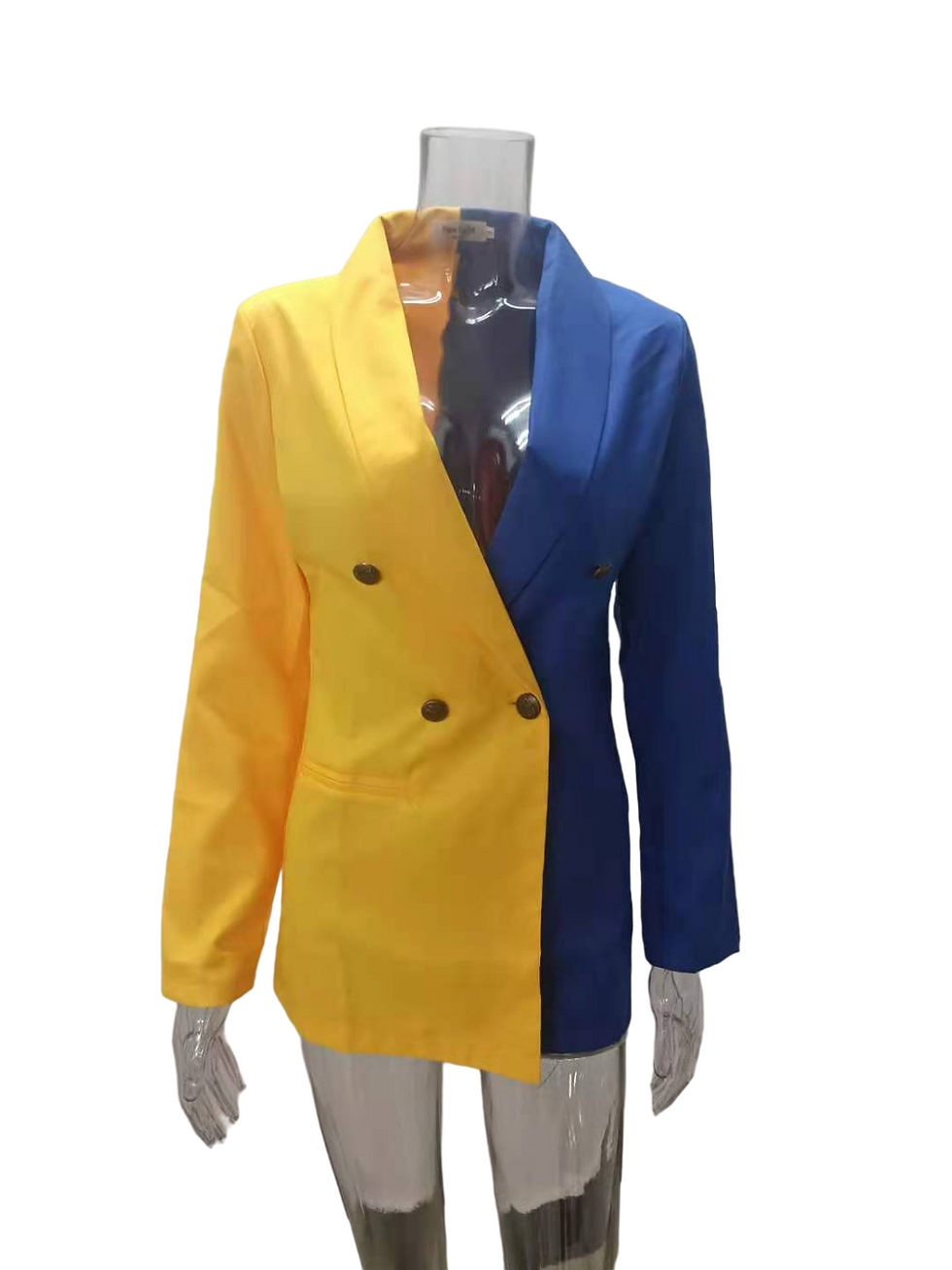 Thumbnail: Spring Patchwork Blazer Dress Casual Elegant Style New Arrival