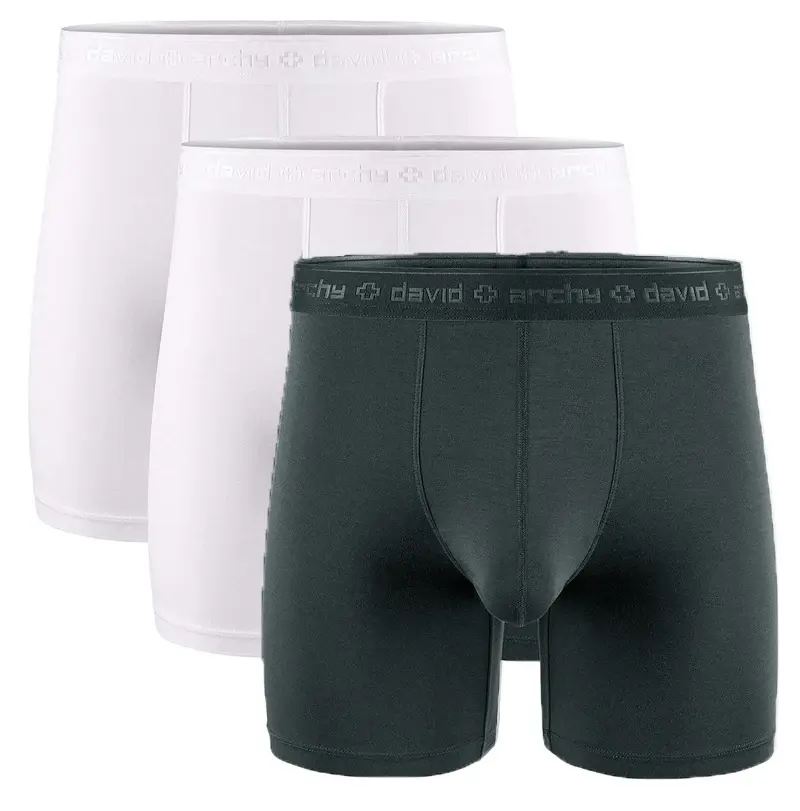 Thumbnail: Men’s Modal Boxer Briefs Dual Pouch Soft Breathable Underwear with Fly