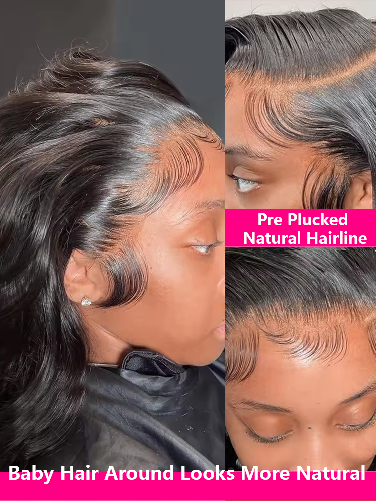 Thumbnail: 220 Density Body Wave 13x4 HD Lace Front Wig – 100% Brazilian Hair