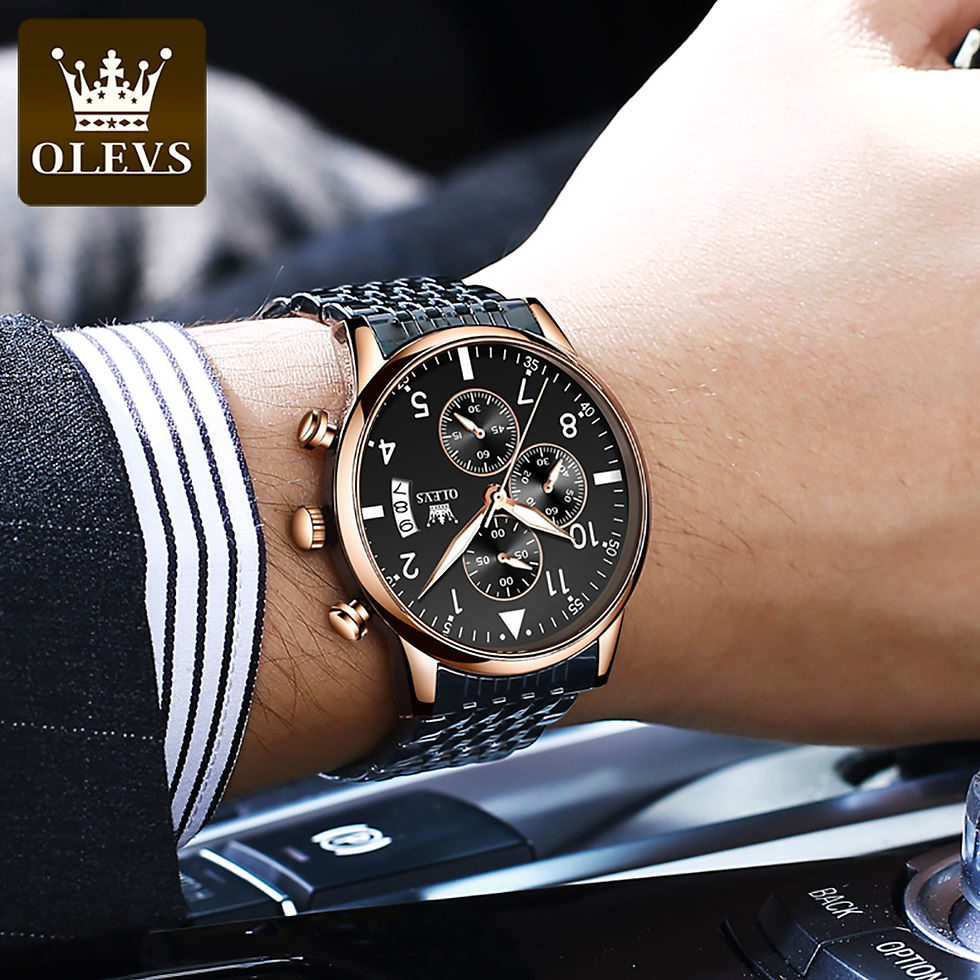 Thumbnail: Men’s Quartz Business Watch – Water Resistant, Fashion Design, Leather Strap