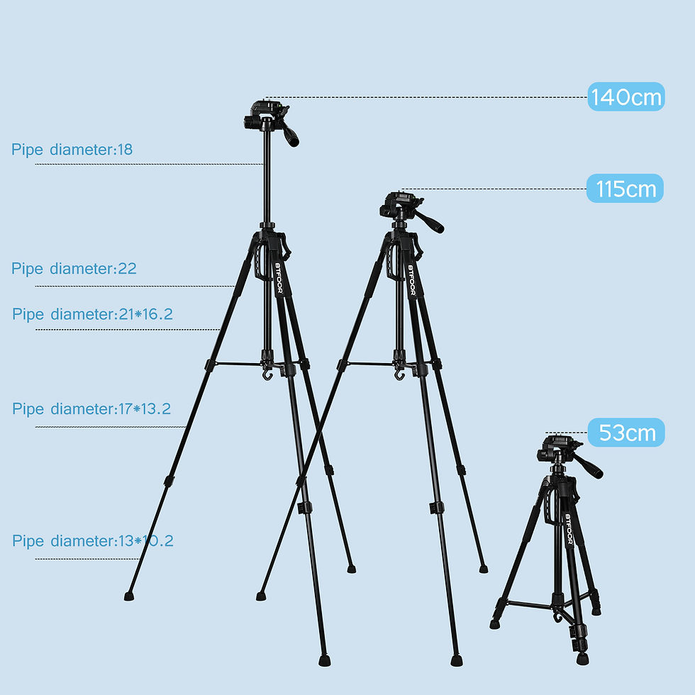 Thumbnail: 55” Aluminum Travel Phone Tripod Stand with Quick-Release Plate
