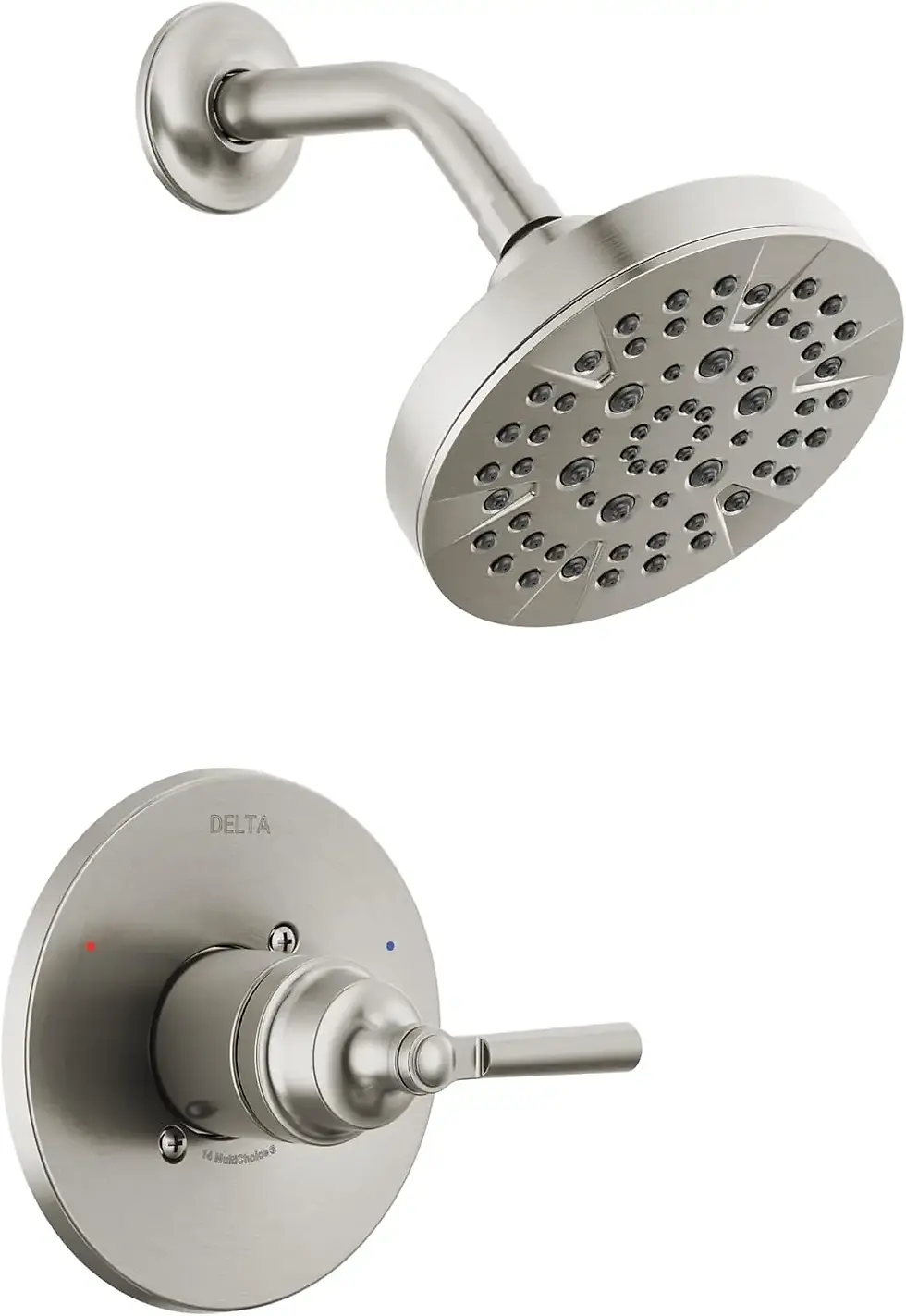 Thumbnail: Brushed Gold Shower Faucet Set with 5 Spray Settings and Single Handle