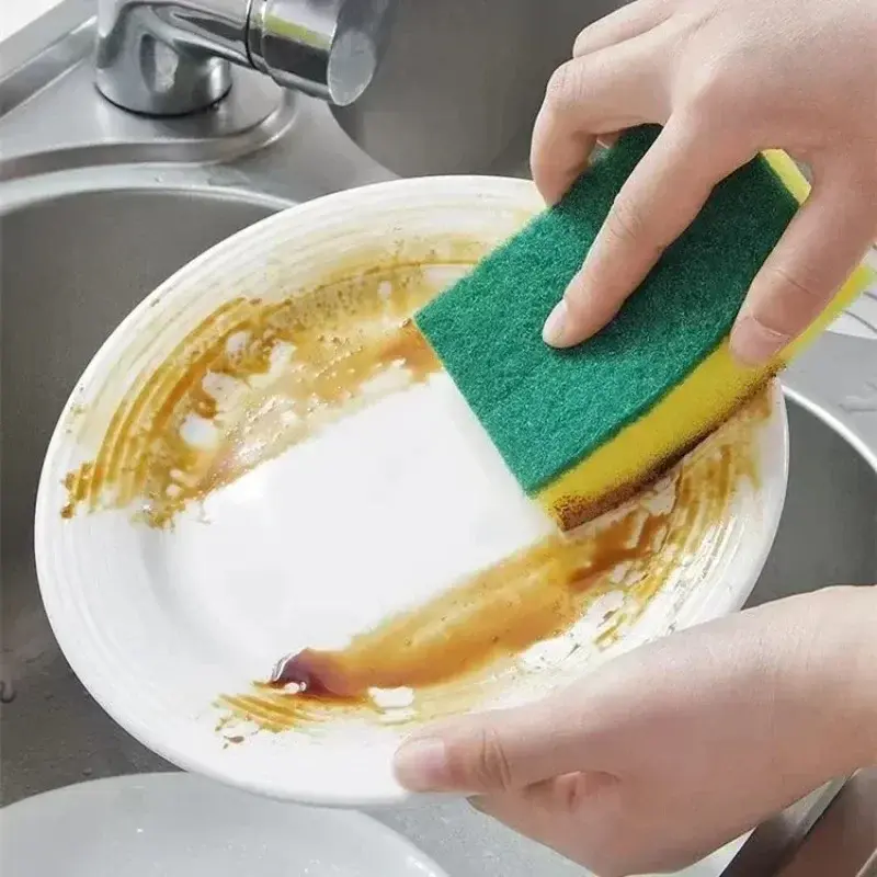 Thumbnail: Highly Absorbent Microfiber Cleaning Sponges–Double-Sided Magic Dishwashing Pads