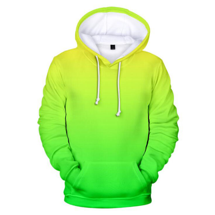 Thumbnail: Men’s Autumn Neon Green 3D Printed Streetwear Hoodie Sweatshirt