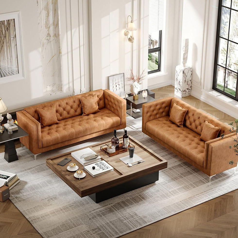 Thumbnail: Modern 79" Velvet 3-Seater Sofa with Deep Seats and Pillows