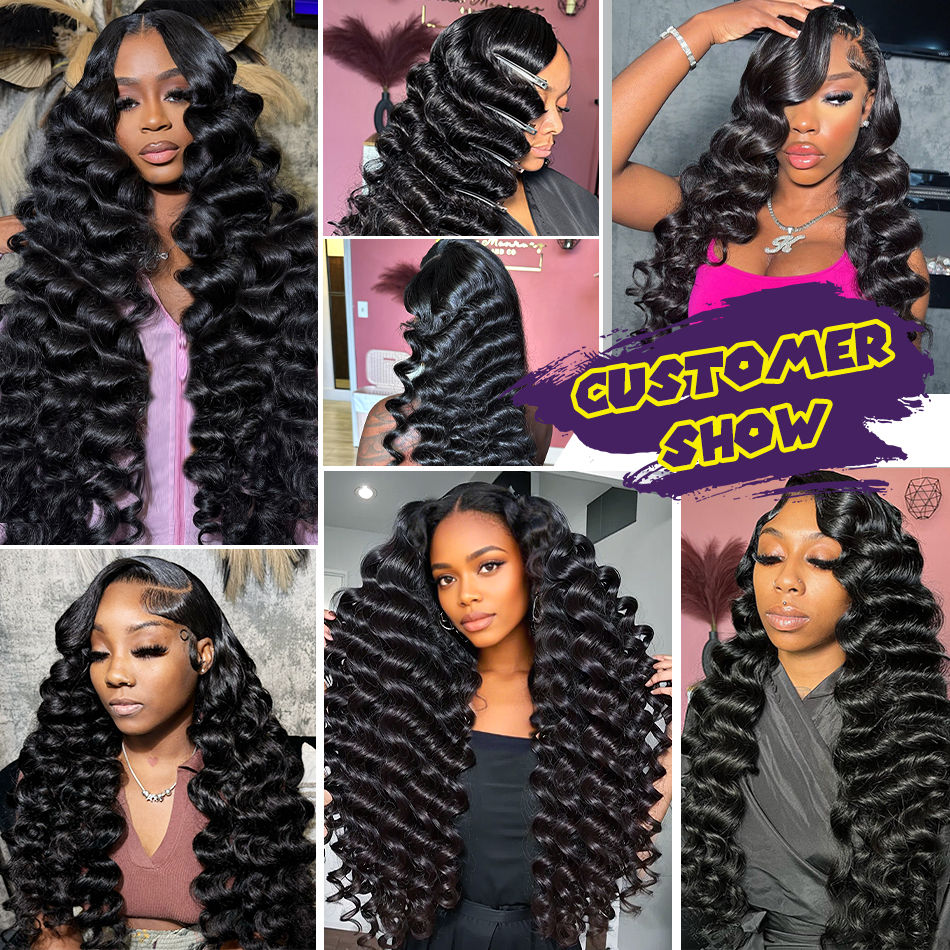 Thumbnail: Rosabeauty Loose Deep Wave Indian Virgin Hair Bundles 26–28 Inch