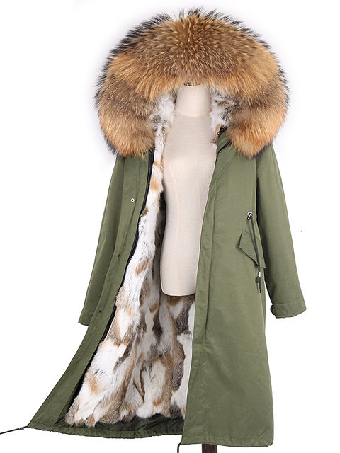 Thumbnail: Luxury Fox Fur Hood Winter Parka Men Thick Insulated Fur Jacket