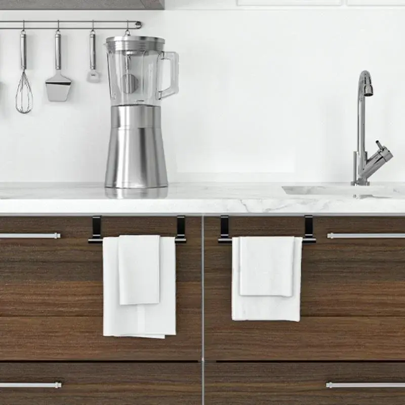 Thumbnail: Stainless Steel Over-Cabinet Towel Rack – Lacquered Finish, 24cm/36cm Organizer