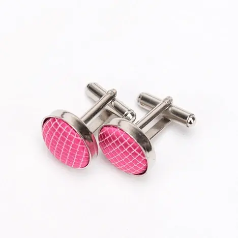 Thumbnail: Men’s Round Cufflinks Solid Metal Fashion Accessories for Shirts & Suits