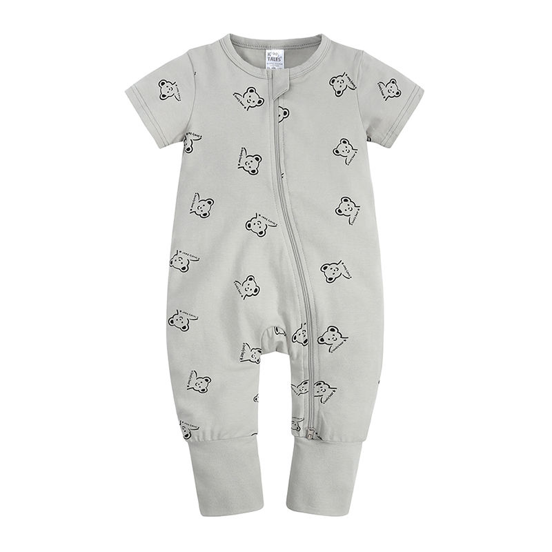 Thumbnail: Kids Tales Summer Cotton Zipper Romper