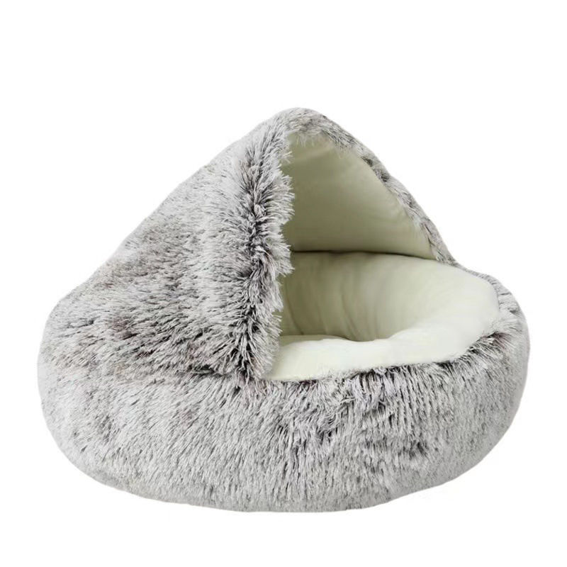Thumbnail: Soft Plush Round Pet Bed – Cozy Mattress for Cats & Small Dogs