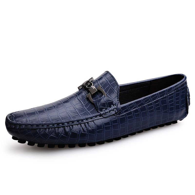 Thumbnail: Men's Breathable Hollow Leather Loafers – Fashionable Comfortable Daily Shoes