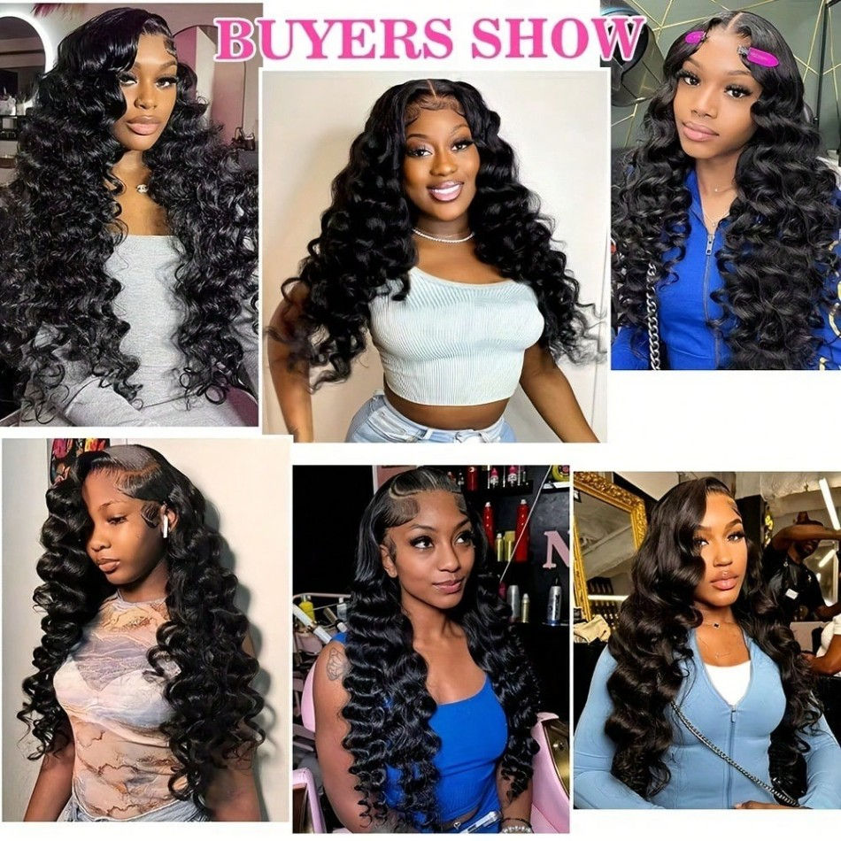 Thumbnail: Loose Wave 13x6 Lace Wig – 250% Density Brazilian Hair, 26+ Inch