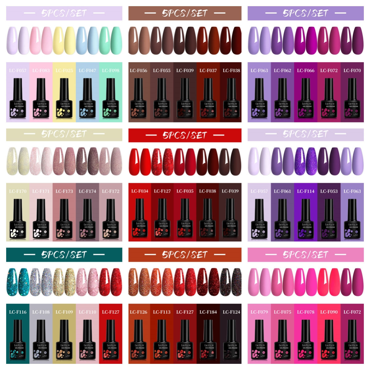 4 or 5 Piece Nude Pink Jelly Gel Nail Polish Set 7ml for Nail Art Use