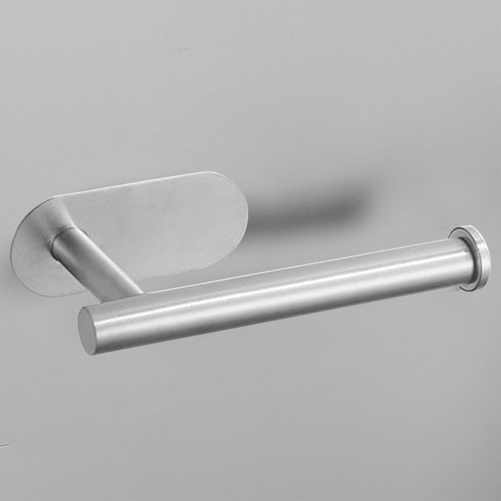 Stainless Steel Toilet Paper Roll Holder – No Punching, Wall Mounted Design