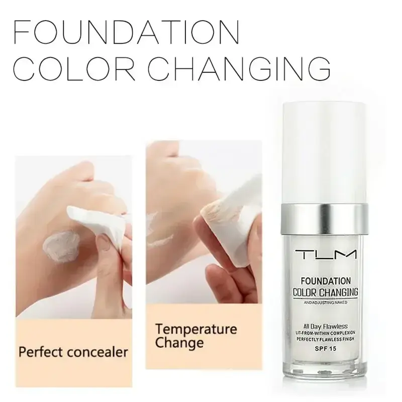 Thumbnail: TLM Color Changing Foundation Cream 30ml Full Cover Matte Makeup Base