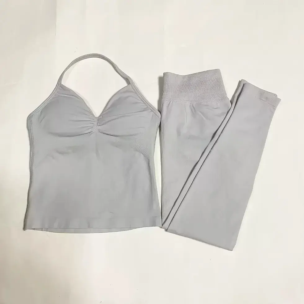 Thumbnail: Women’s Seamless Yoga Set – Tank Top & Leggings Workout Outfit