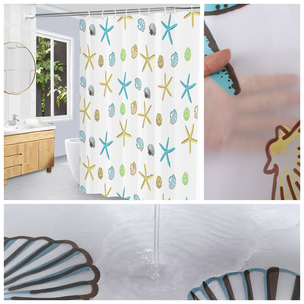 Thumbnail: Clear PEVA Shower Curtain Liner – Waterproof Anti-Mold with Hooks