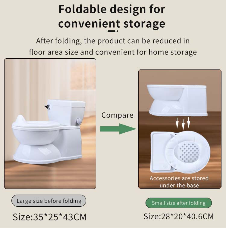 Thumbnail: Baby Potty Training Toilet with Realistic Flush Sound and Seat