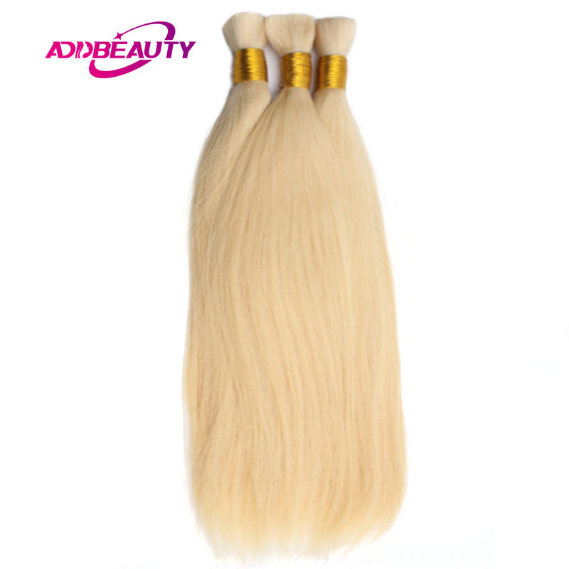 Thumbnail: Addbeauty Straight Bulk European Remy Human Hair Extensions 100g