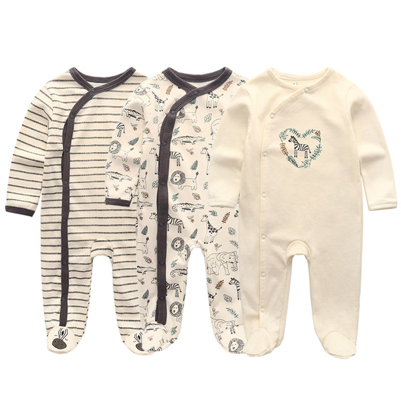 Thumbnail: Baby Cotton Long Sleeve Romper