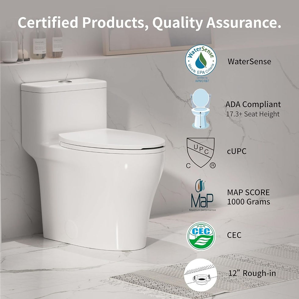 Thumbnail: ADA-Compliant Tall One-Piece Toilet with Concealed Tank and Dual Flush