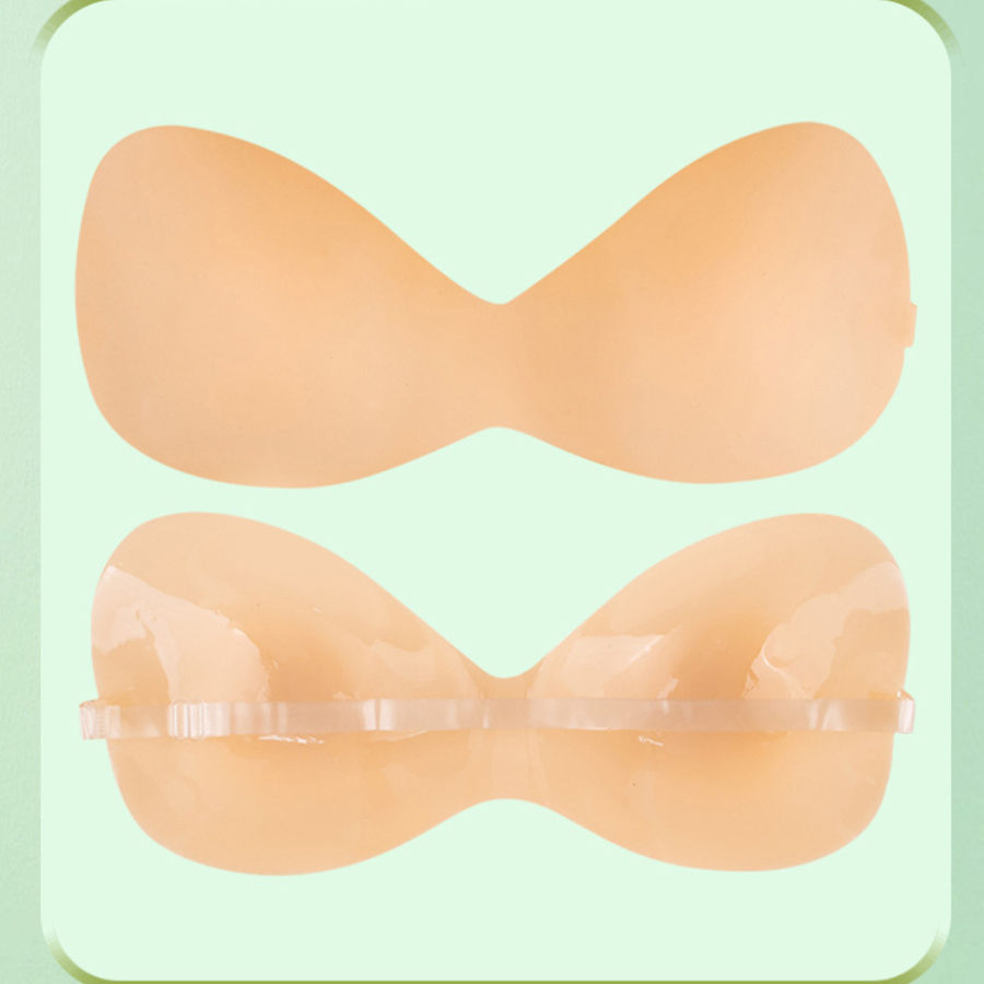 Thumbnail: Silicone Push Up Bra with Invisible Adhesive Nipple Covers and Chest Pads