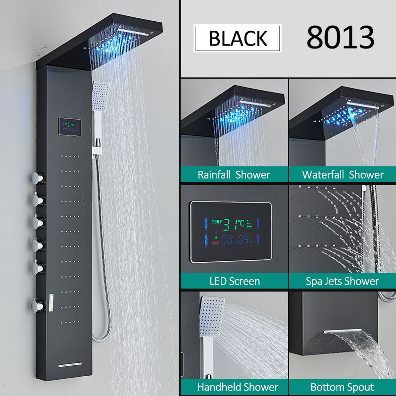 Thumbnail: Shower Panel Tower – Rainfall & Waterfall SPA System with LCD Display