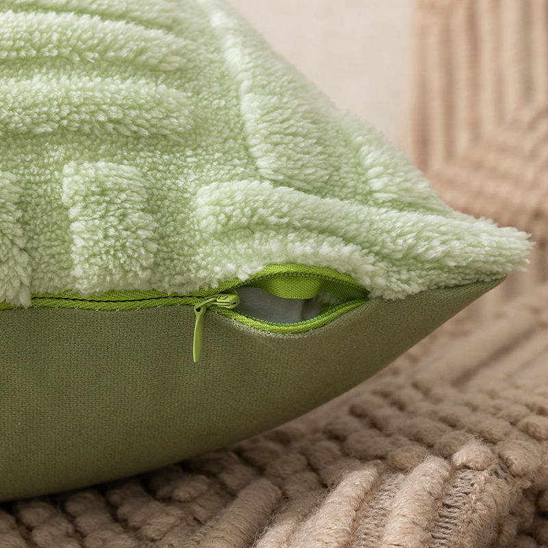 Thumbnail: Knitted Fur Throw Pillow Cover – Sofa Cushion Decorative Pillowcase