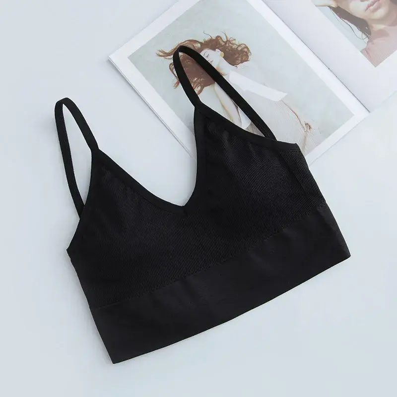 Thumbnail: Breathable Thin Shoulder Strap Sports Bra for Women Fitness Underwear