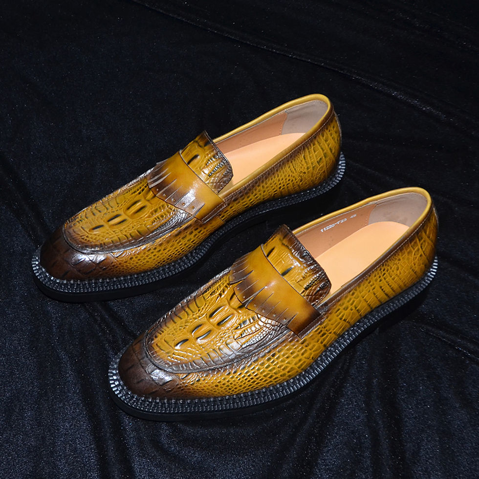 Thumbnail: Mens Elegant Genuine Leather Dress Shoes with Designer Look for Social Events