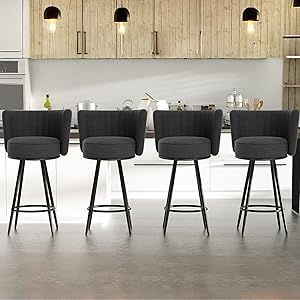 Thumbnail: Tufted Modern Counter Height Bar Stools Set of 4 – Beige