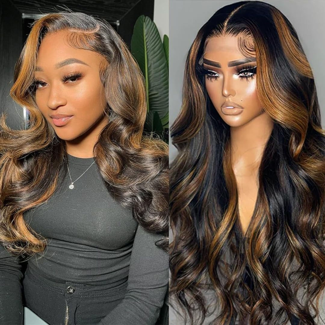Ombre Body Wave Wig – 13x4 Lace Front, Malaysian Human Hair, Long Length