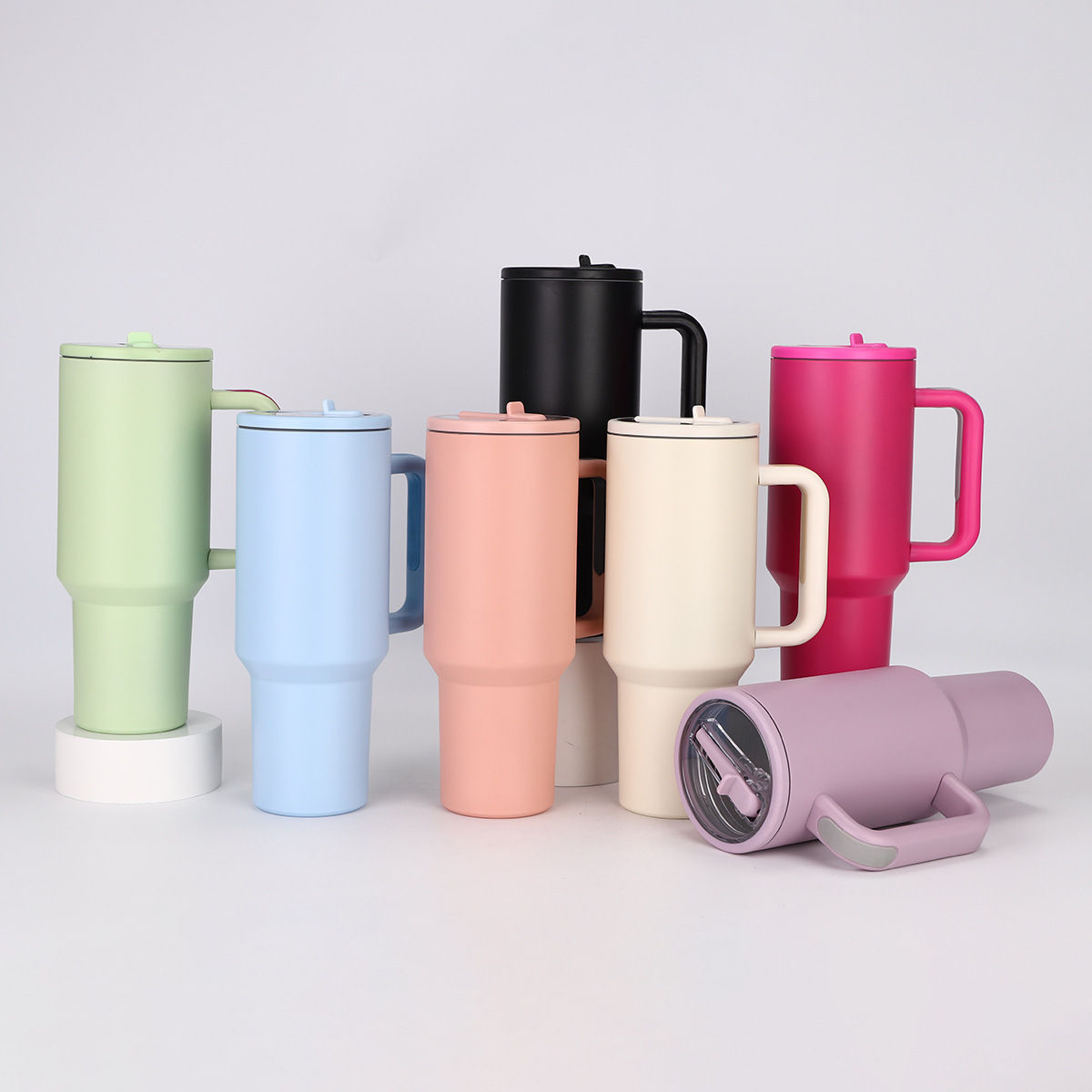 40oz Car Mug Tumbler with Straw Lid – Stainless Steel, Leakproof, Double-Wall