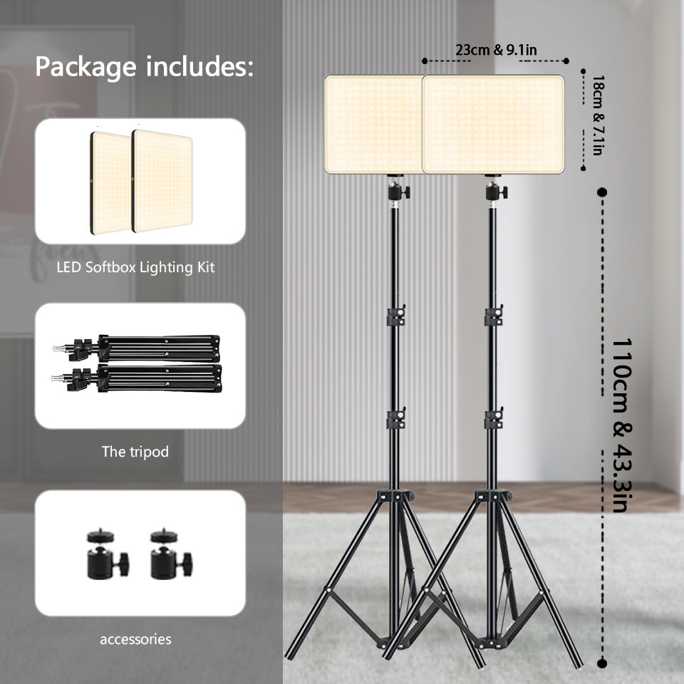 Thumbnail: Video Light – Bi-Color 3200K–5600K Photography & Conference Lighting Lamp