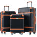 3 Piece ABS Hardshell Luggage Set with 8 Spinner Wheels & TSA Lock