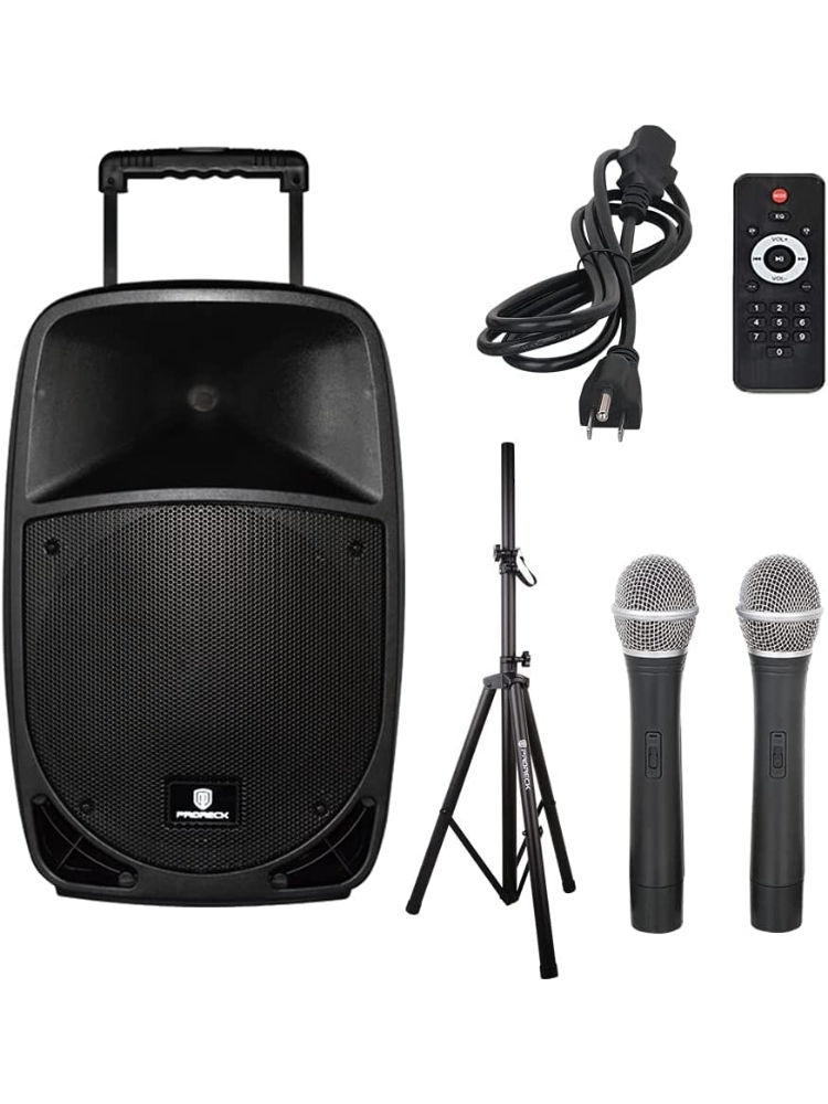 12" 500W Portable Bluetooth PA Speaker with Rechargeable Battery