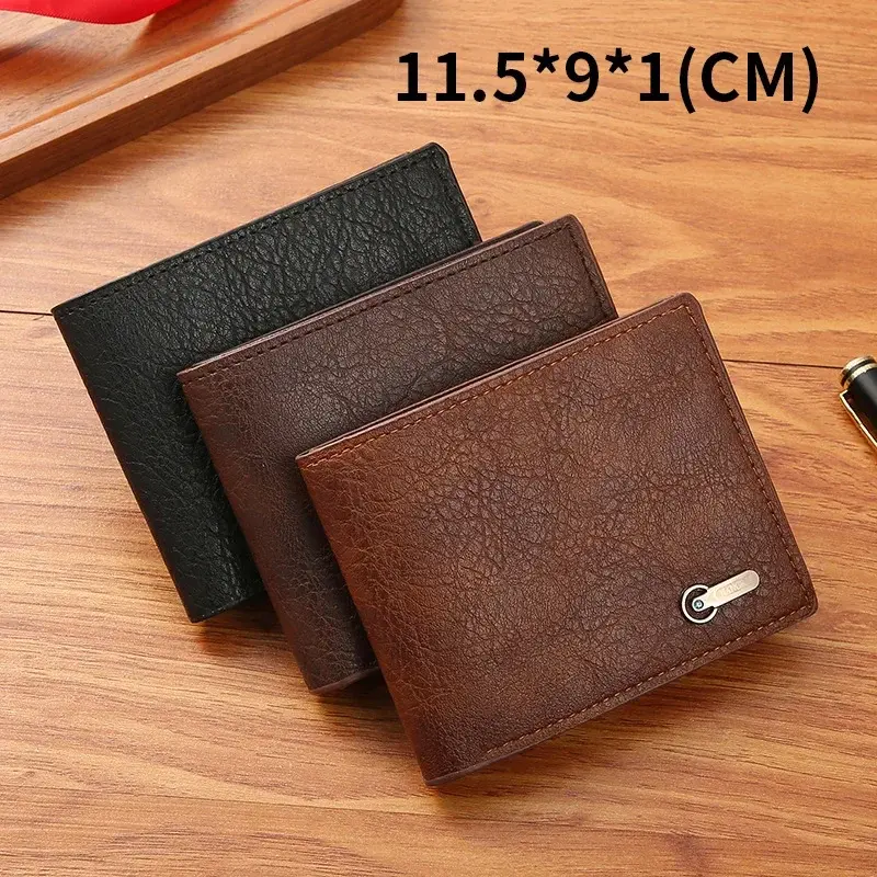 Thumbnail: CEXIKA Men’s Vintage Leather Wallet –Short Design with Coin Pocket & Card Slotes