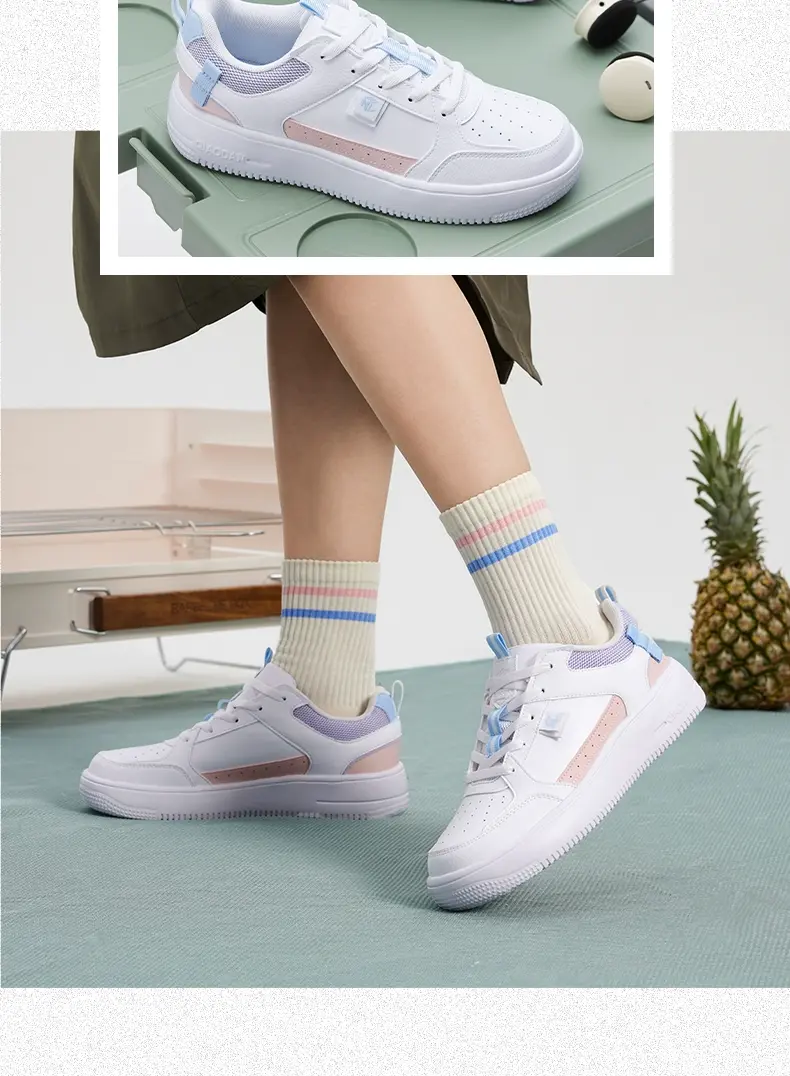 Thumbnail: Jordan Leather Board Shoes for Couples with Contrast Color and Height Boost