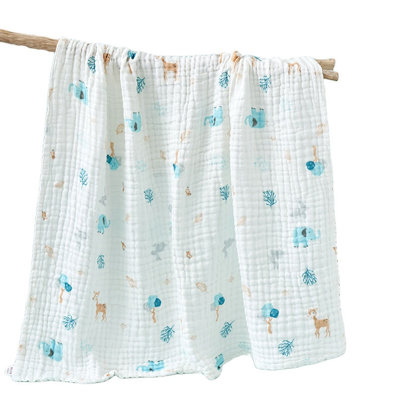 Thumbnail: Organic Cotton Baby Bath Towel – 6-Layer Soft & Absorbent Blanket
