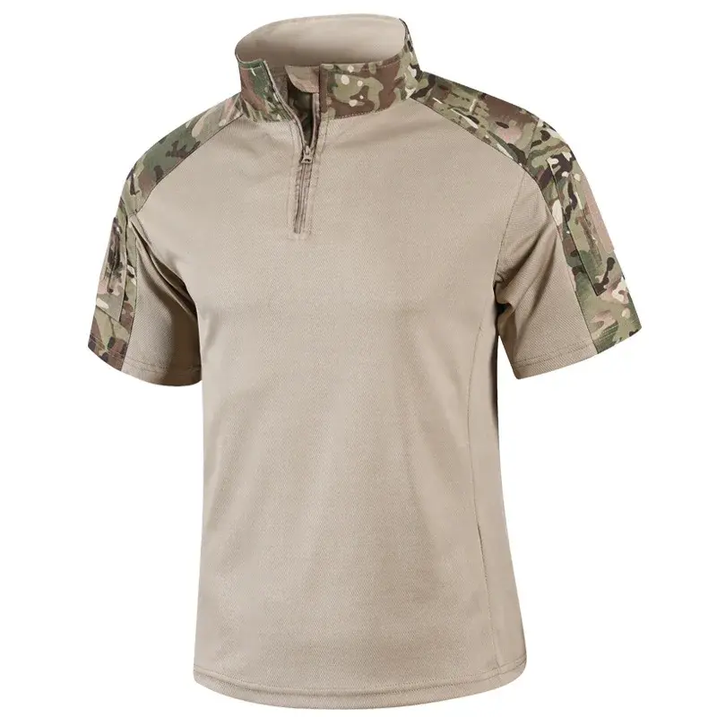 Thumbnail: Men's Tactical Camouflage T-Shirt – Quick Dry Military Short Sleeve Tee