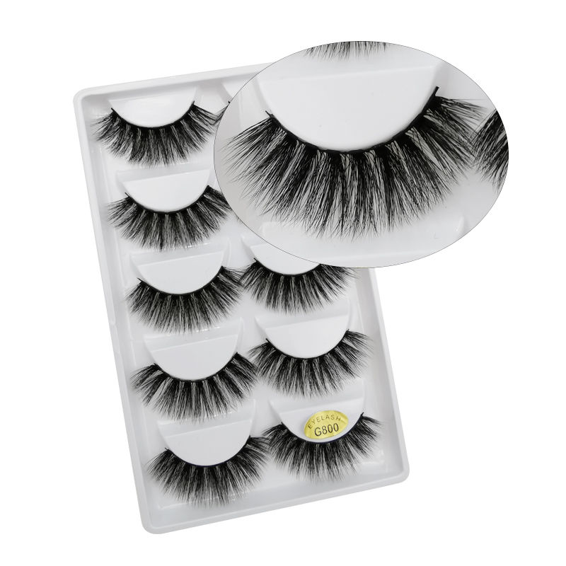 Thumbnail: YSDO 3/5‑Pair 3D Faux Mink Soft Natural Thick Long Full Strip Eyelashes Set