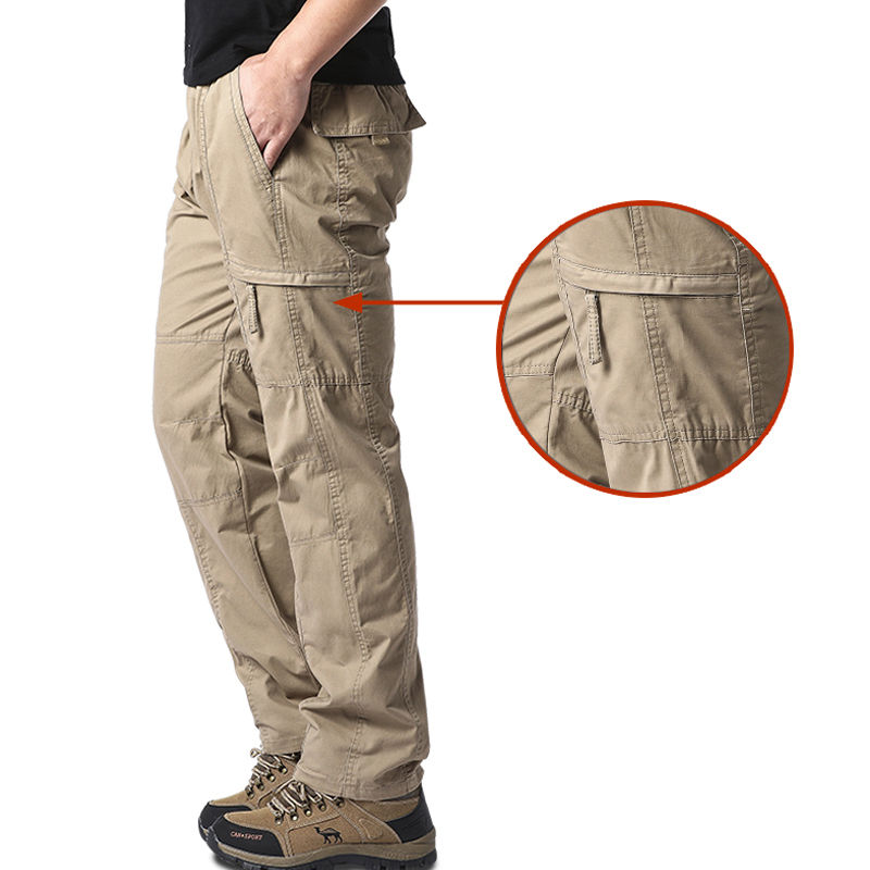 Thumbnail: Men's Loose Fit Cotton Cargo Pants