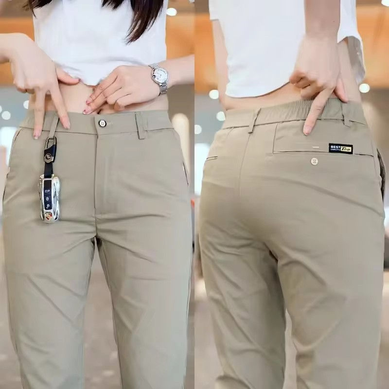 Thumbnail: Men's Ice Silk Slim Golf Pants – Casual Mid-weight | 28–38 Inches
