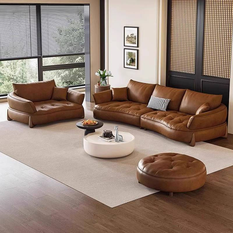 Thumbnail: Luxury European Wooden Sofa with Waterproof Armrests, Modern Floor Lounge