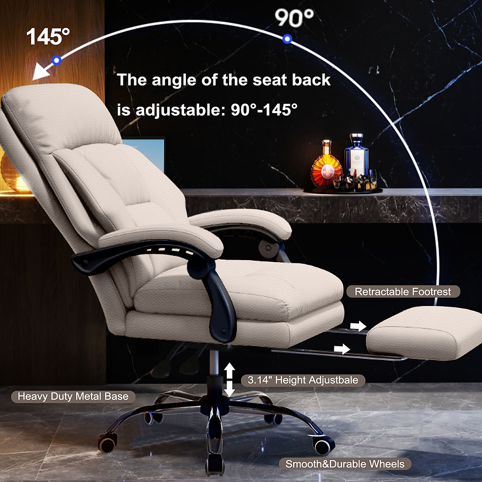Thumbnail: High Back Executive Office Chair – Ergonomic Desk Chair with Footrest